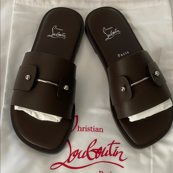 Christian Louboutin Other - Christian Louboutin Brown Men's Slides